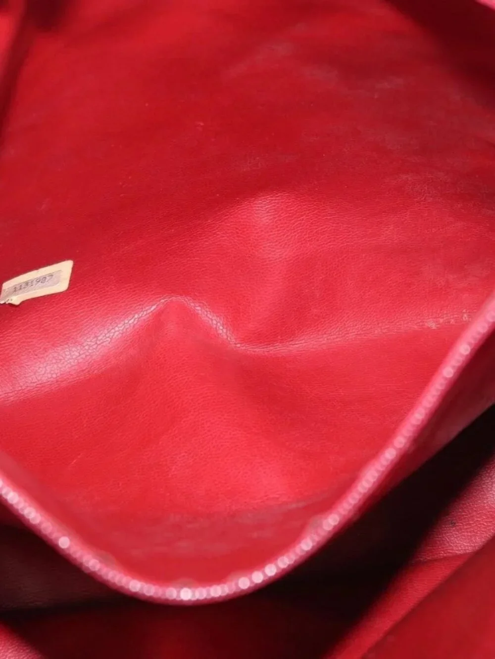CHANEL Matelasse Chain Shoulder Bag Leather Red Gold CC Auth 169739